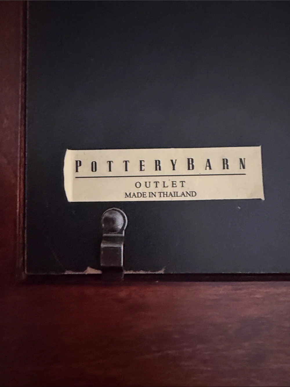 Pottery Barn Outlet Dark Brown Wood Picture Frame with Matting